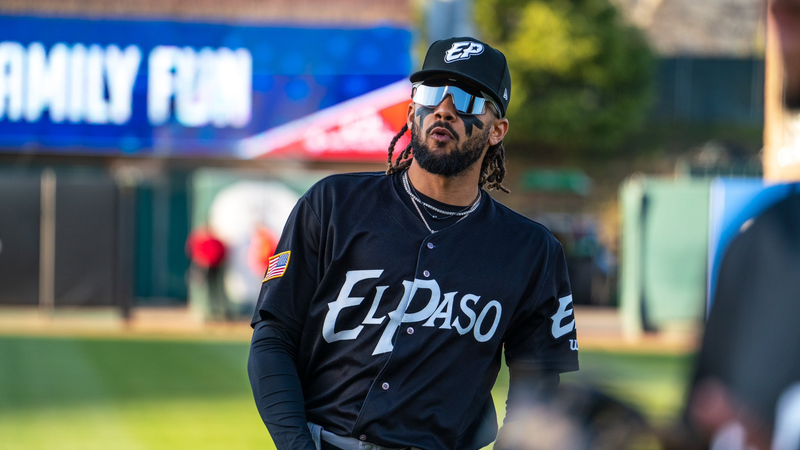 Fernando Tatis Jr gets ready for his first rehab start with the El Paso Chihuahuas