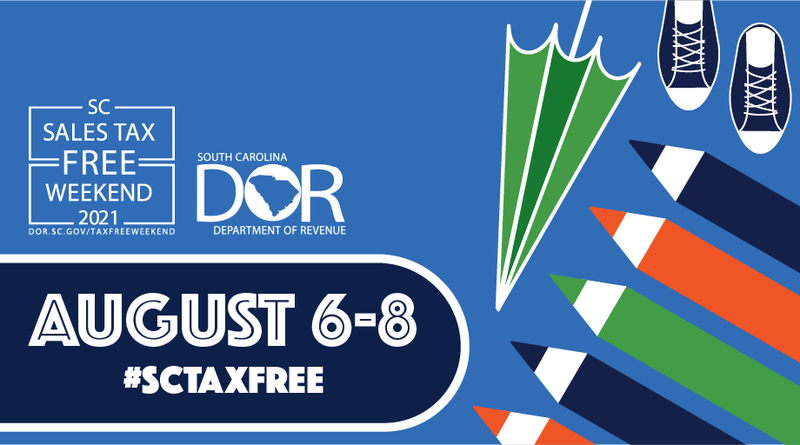 SC sales tax free weekend is August 6 -8