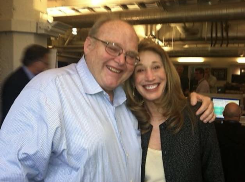 Former KCBS Radio Reporter Bob Melrose (left) with Political Reporter Barbara Taylor (right).