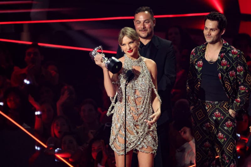 Taylor Swift accepts the Video of the Year award for “All Too Well” (10-minute Taylor’s Version) onstage at the 2022 MTV VMAs at Prudential Center on August 28, 2022 in Newark, New Jersey.