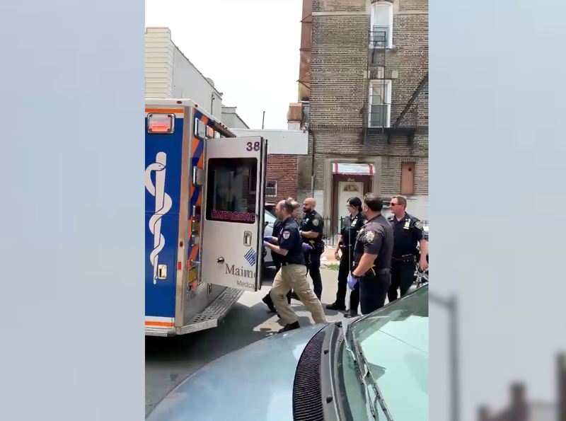 Teens were shot at as they stood outside a grocery store, police said. 