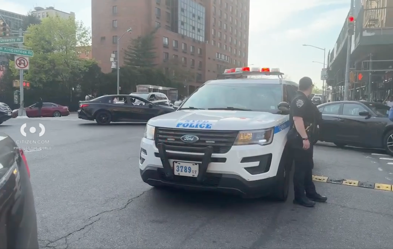 Police respond to the scene of a fatal shooting in the Bronx on April 23, 2025.