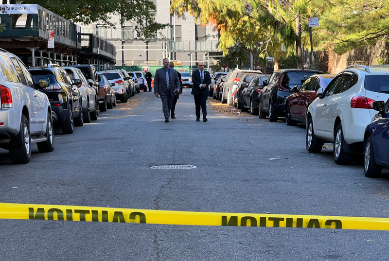 Officials are investigating in Fort Greene, outside NYCHA's Whitman Houses, after a 16-year-old boy was fatally shot in the abdomen.