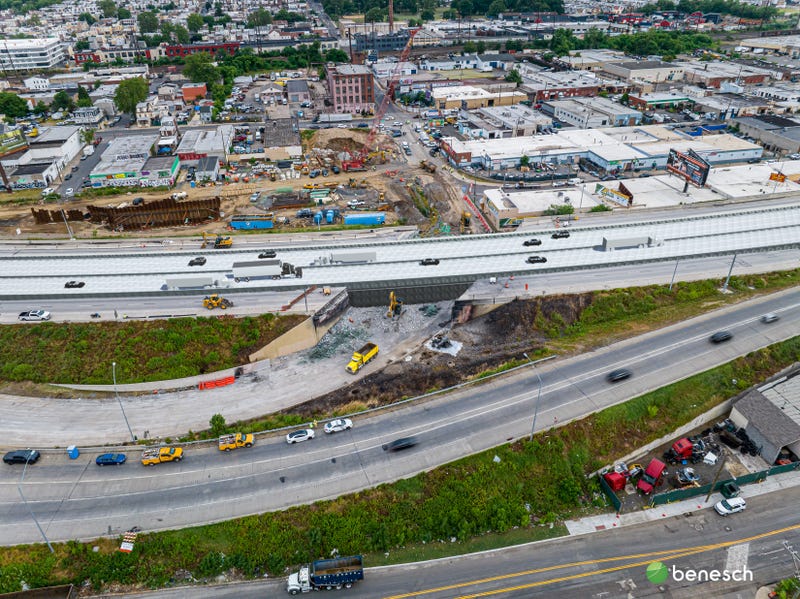 A rendering of the temporary phase of I-95 reconstruction.