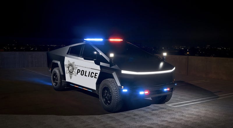 A Las Vegas Metro Police Department's Tesla Cybertruck