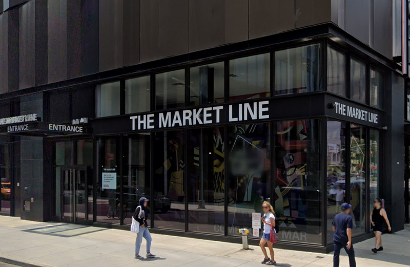 The entrance to the Market Line Food Hall in Essex Crossing in the Lower East Side.