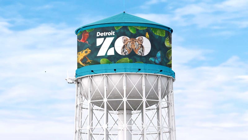 new Detroit Zoo water tower wrap