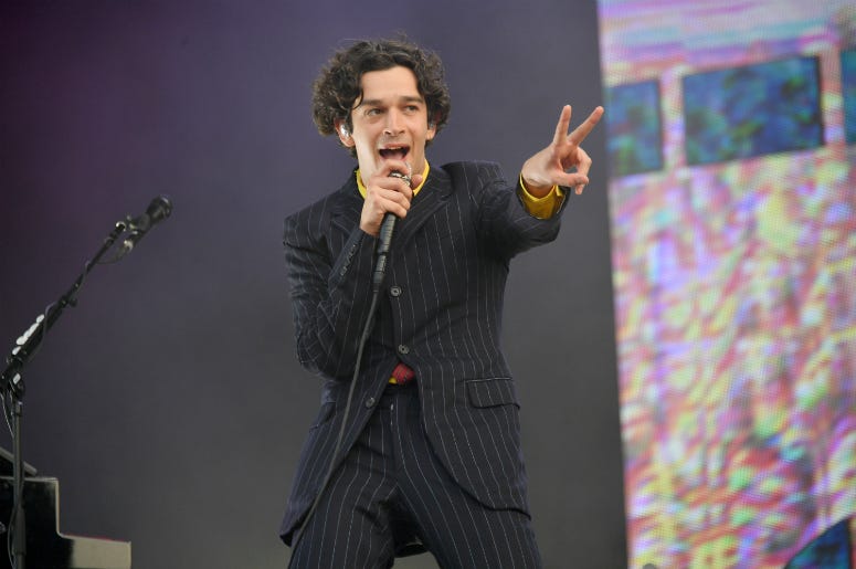 Matty Healy of the 1975 performs at the 2019 Governors Ball Festival