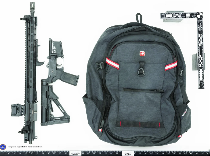 Thomas Crooks backpack and weapon used during Trump assassination attempt