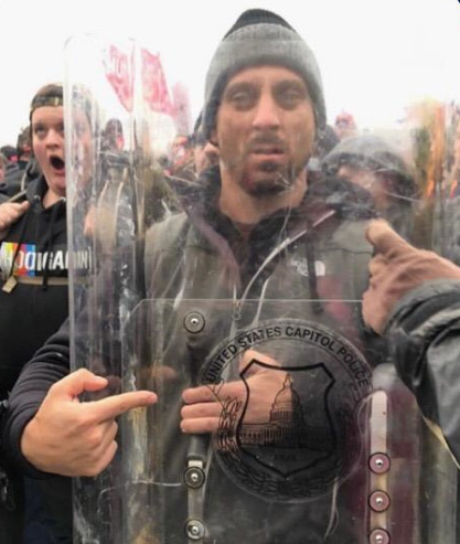 Thomas Sibick of Buffalo at the January 6 riots in Washington, D.C.
