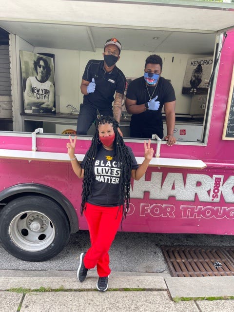 Greater Baltimore Urban League President & CEO Tiffany Majors at the GBUL Pop-Up Vaccine Event held on 6/12/21