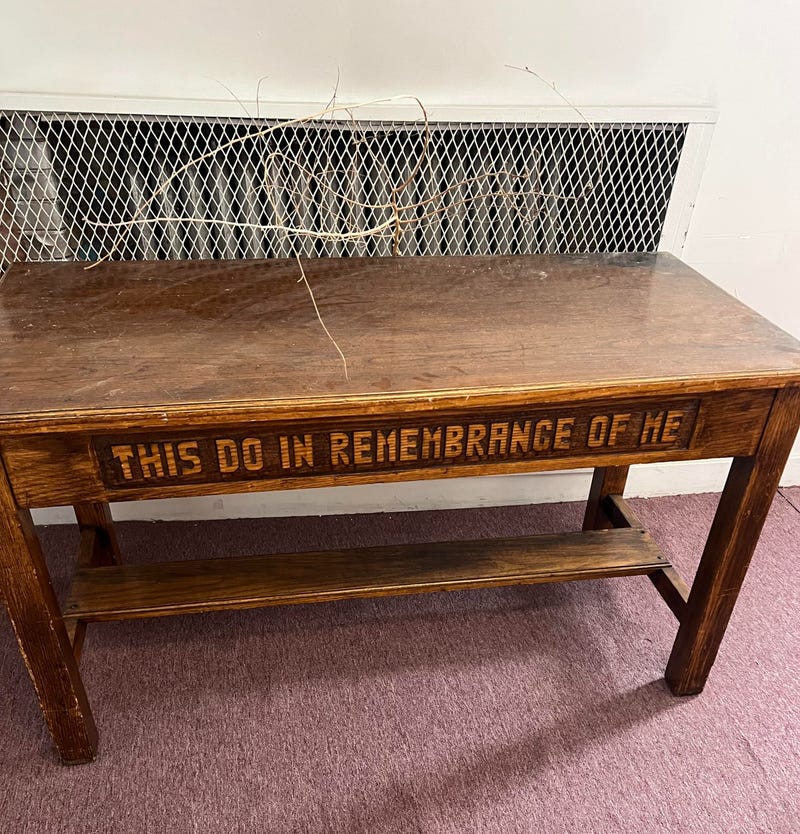 bench at church