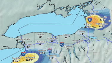 Lake effect settles southward for remainder of weekend and a storm system lurks as Christmas approaches