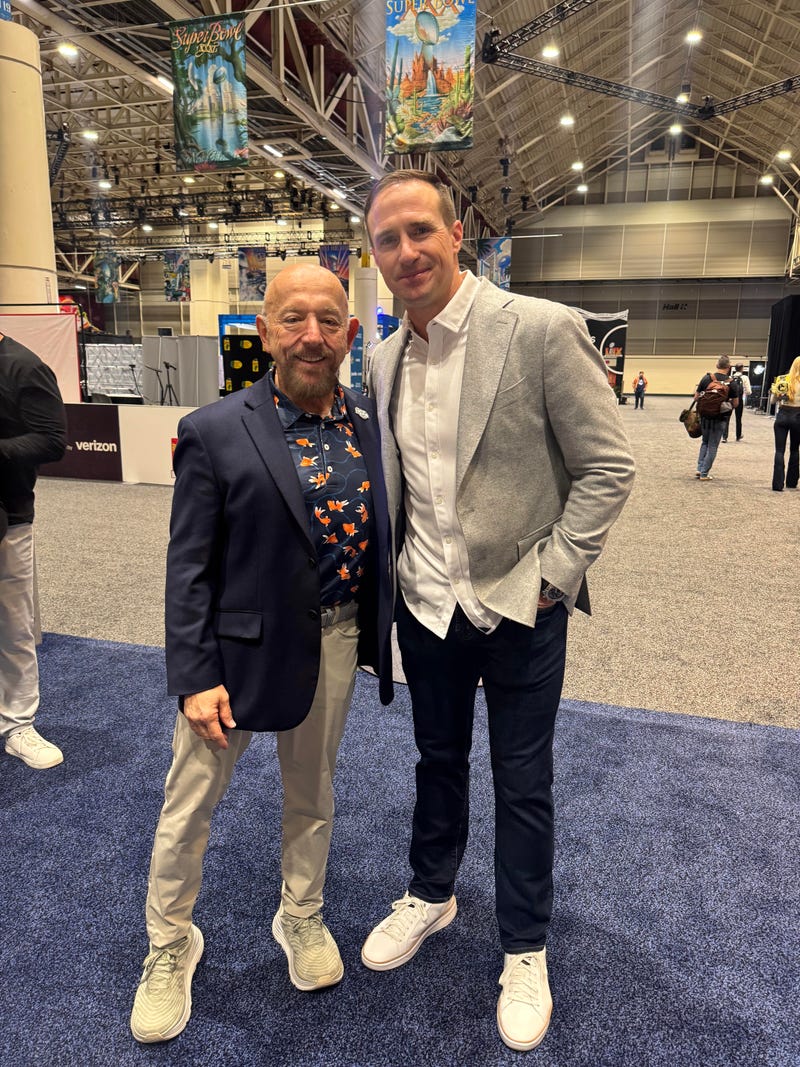 WWL Host Tommy Tucker with Drew Brees