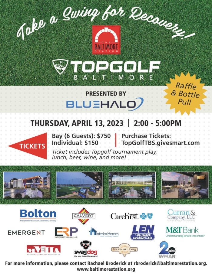 Take a Swing for Recovery is on April 13th