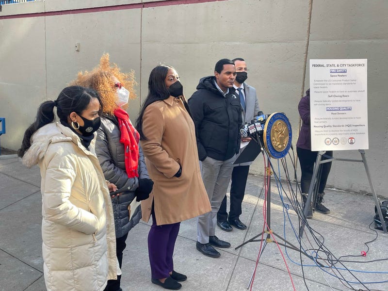 Rep. Ritchie Torres and members of new fire safety task force