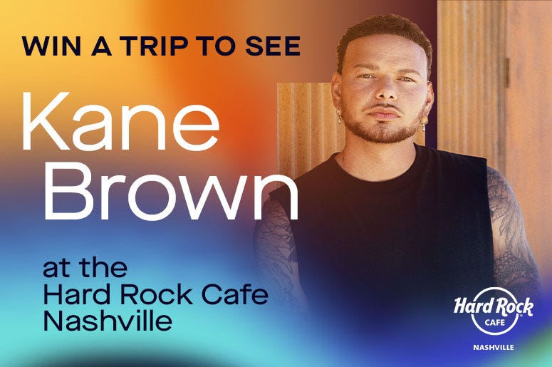 Kane Brown at the Hard Rock Cafe Nashville