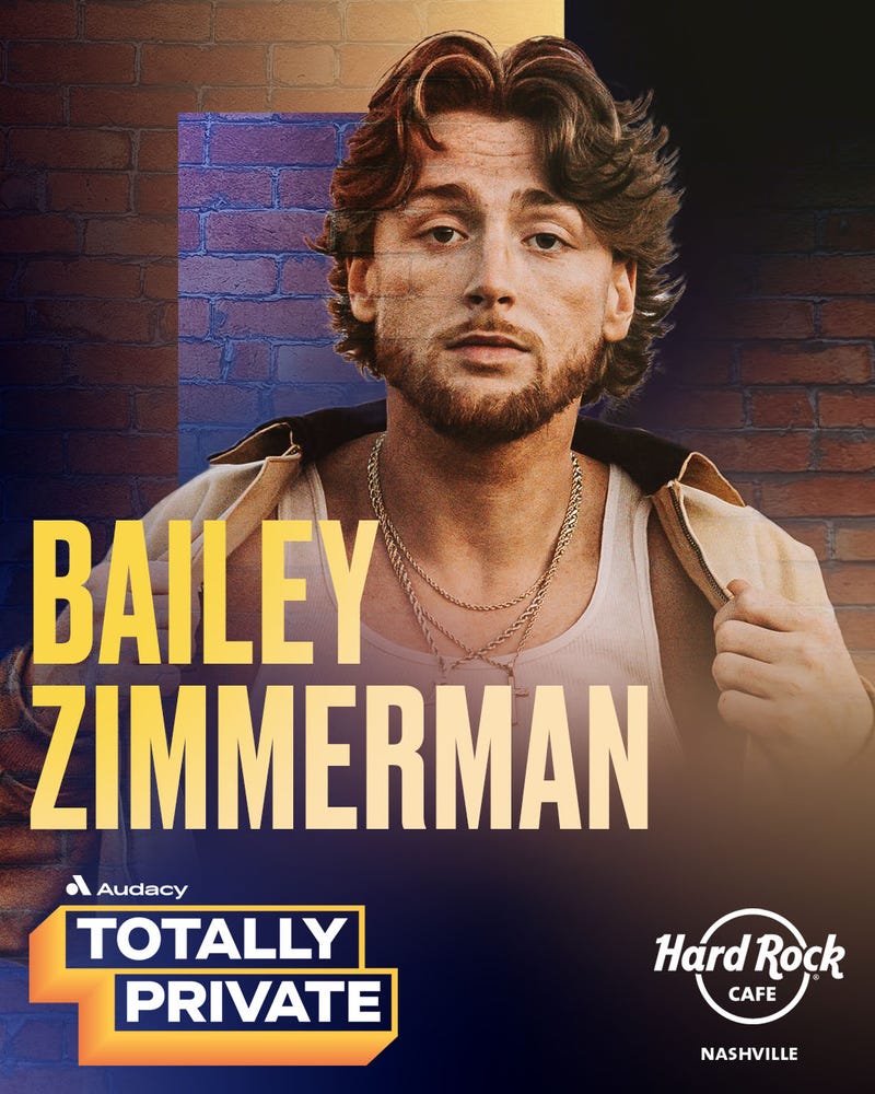Bailey Zimmerman Audacy Totally Private Hard Rock Cafe Nashville