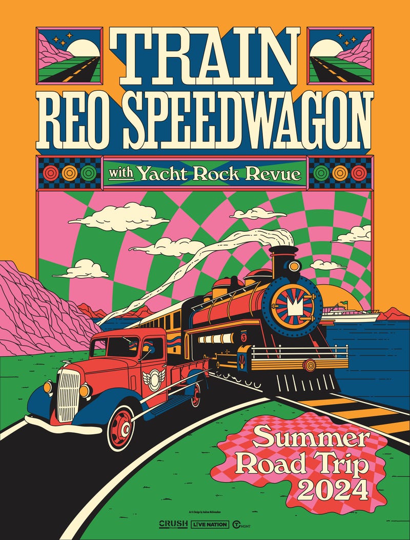 Train and REP Speedwagon Tour graphic