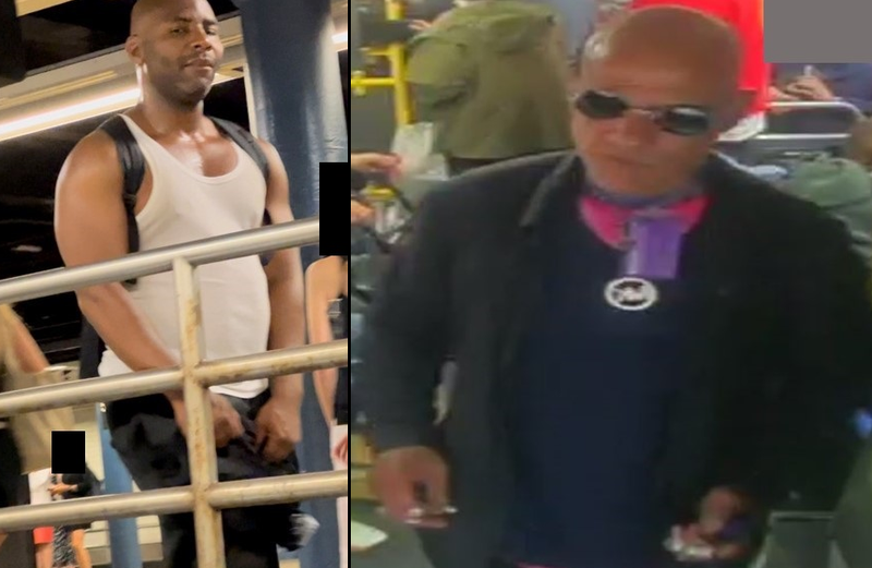 The suspect in the subway groping (left) and the suspect in the bus groping (right)