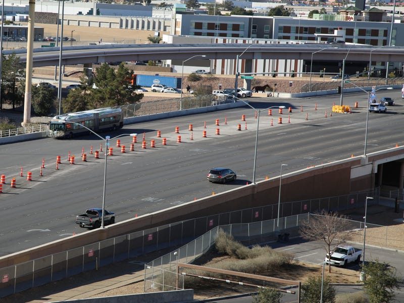 Overhead view of Tropicana Avenue over Interstate 15.