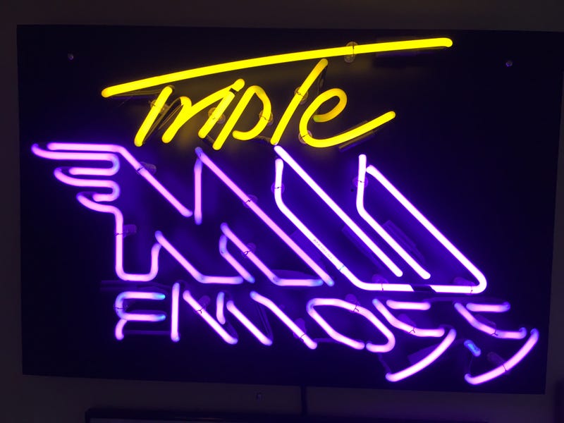 orginal Triple M logo, in neon