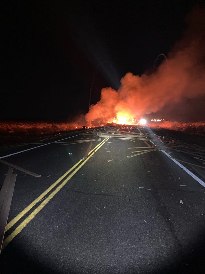 Crash between two trucks in Nye County on September 17th, 2024