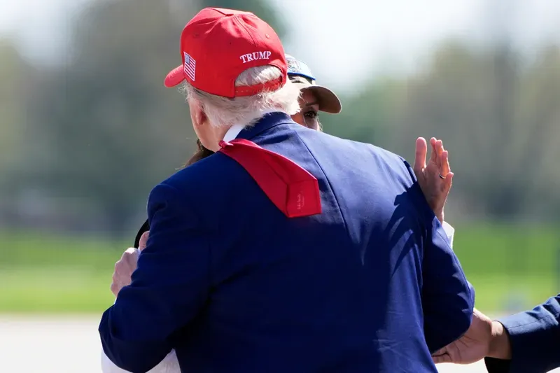 Trump hug