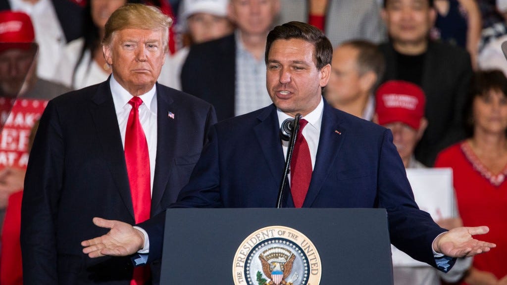 Trump targets DeSantis as college teammate says he's biggest 'di** we knew'