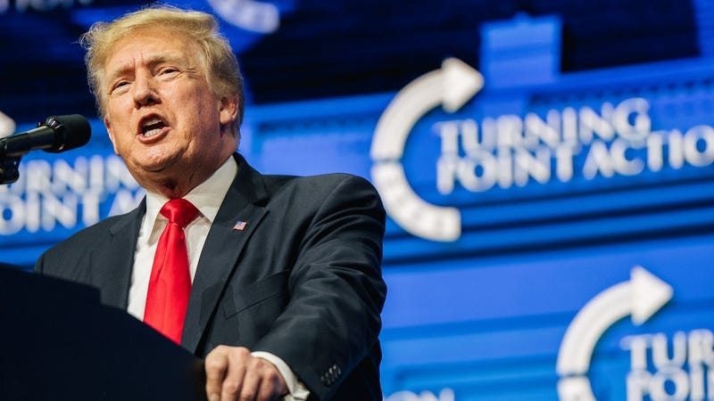 Former U.S. President Donald Trump speaks during the Rally To Protect Our Elections conference on July 24, 2021 in Phoenix, Arizona. 
