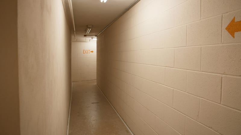 A hallway connecting the underground pedestrian tunnels in downtown Dallas.