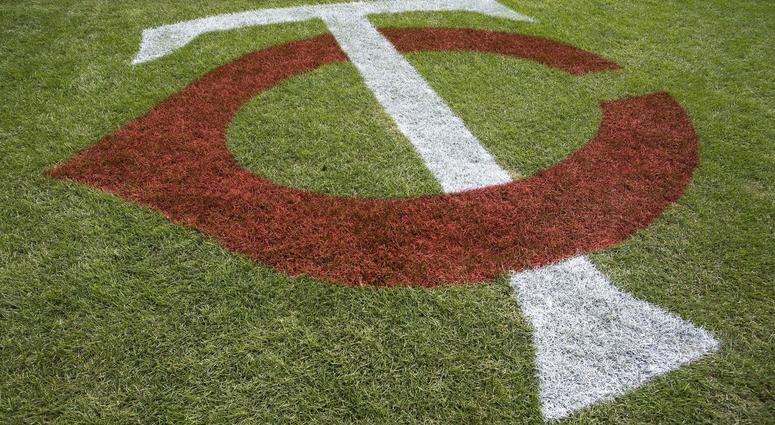 The Minnesota Twins logo at Target Field.
