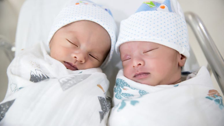 Denton mother delivers twins in different years