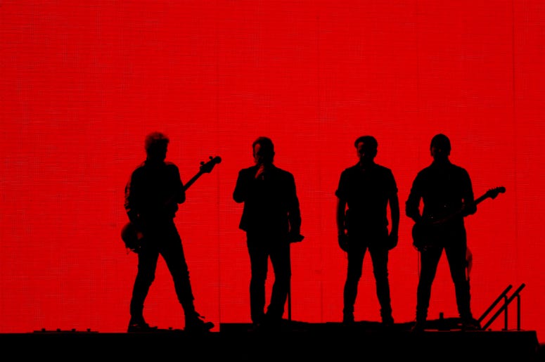 U2 perform at Suncorp Stadium on November 12, 2019 in Brisbane, Australia