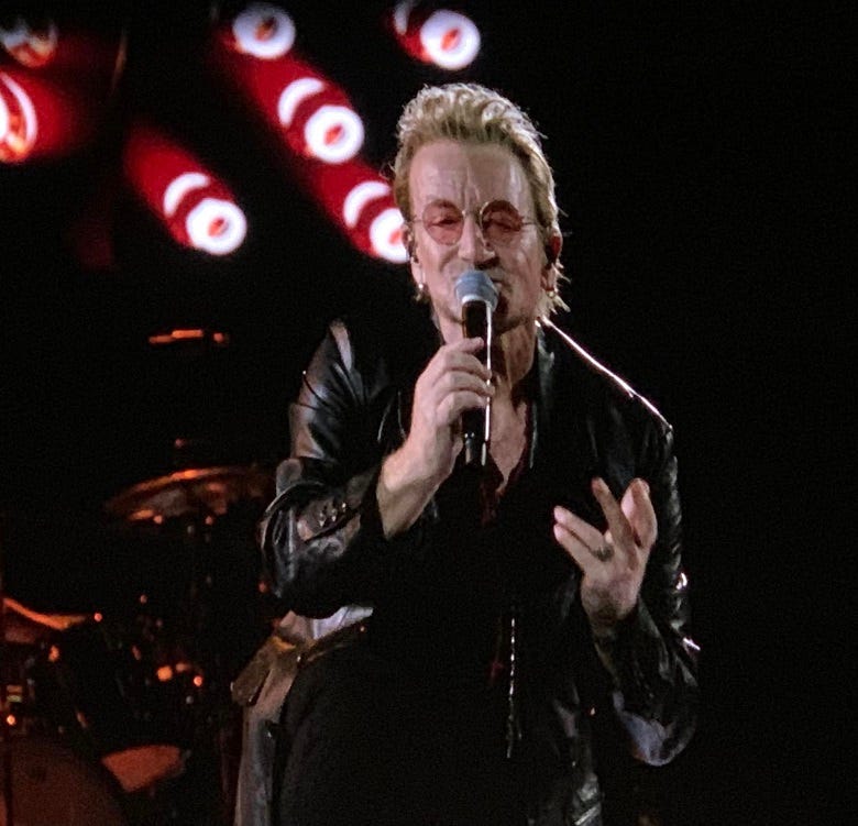 Closeup of Bono