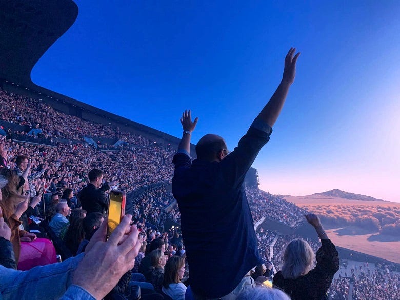 U2 fans at the Sphere