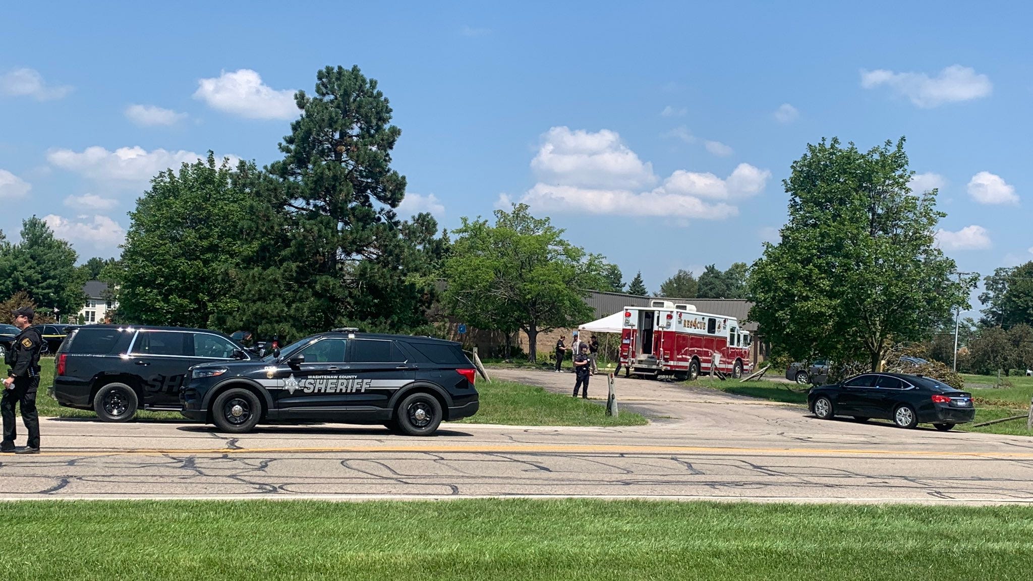 2 victims wounded, suspect arrested after police respond to 'active shooter situation' outside former UAW hall in Saline