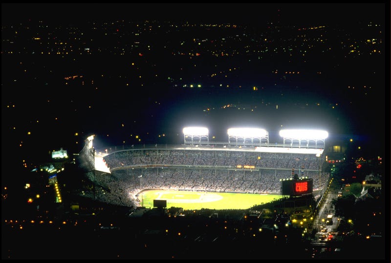 lights at Wrigley