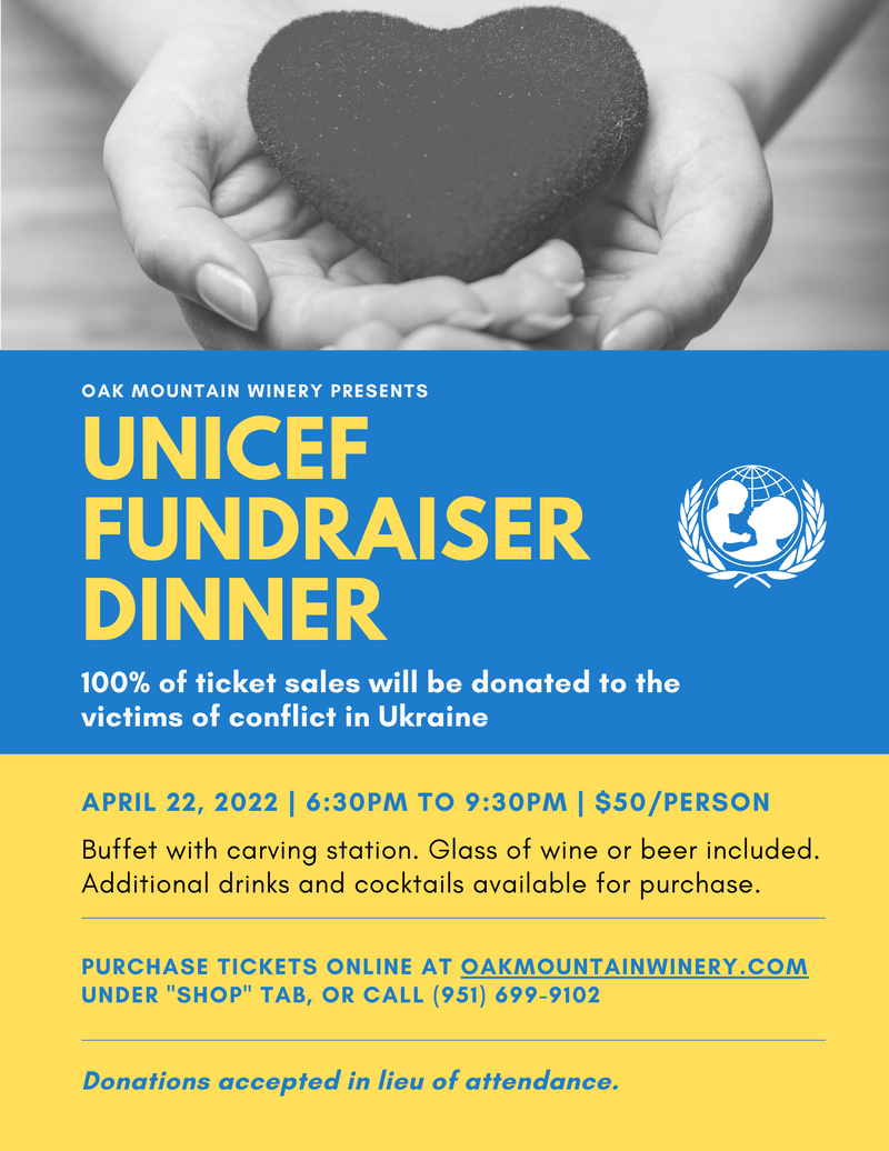 Unicef Fundraiser Dinner flyer
