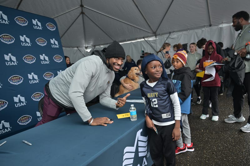 RG3 at USAA's Heroes Huddle at the Army-Navy Game