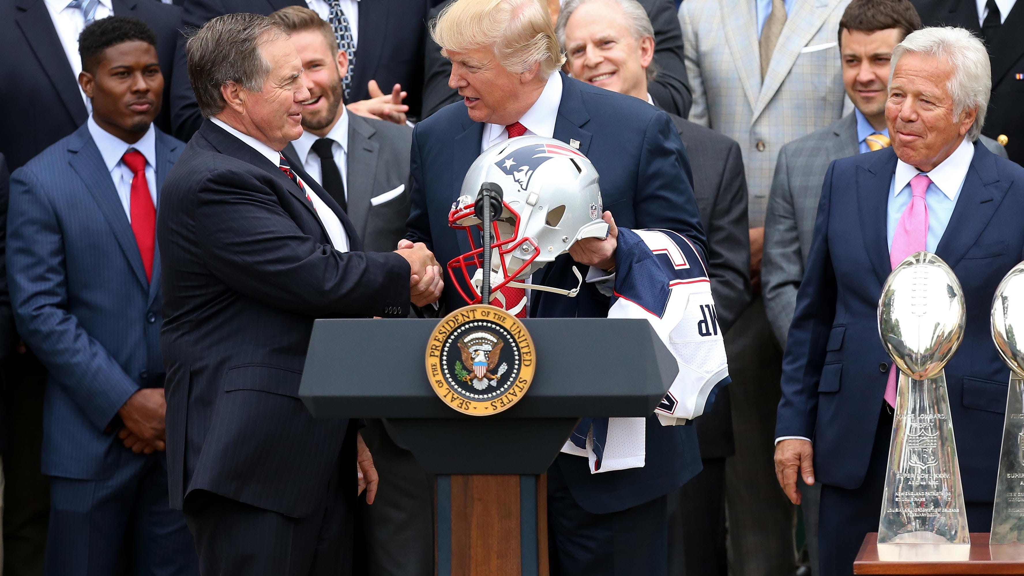 Bill Belichick spent Super Bowl weekend at Mar-a-Lago with Urban Meyer and Donald Trump