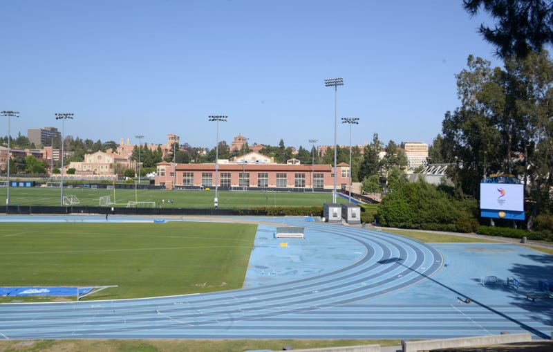 General overall view of Drake Stadium on the campus of UCLA.  