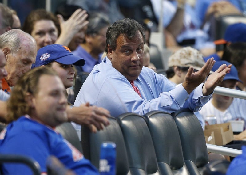 Chris Christie at Mets game