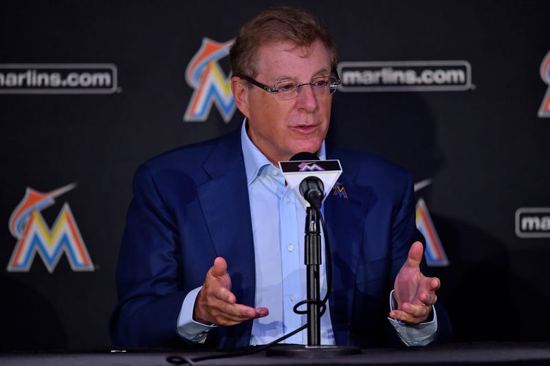 Miami Marlins principal owner Bruce Sherman speaks to the media at Marlins Park.