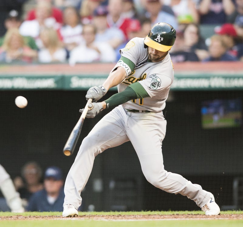 Dustin Fowler with the A's
