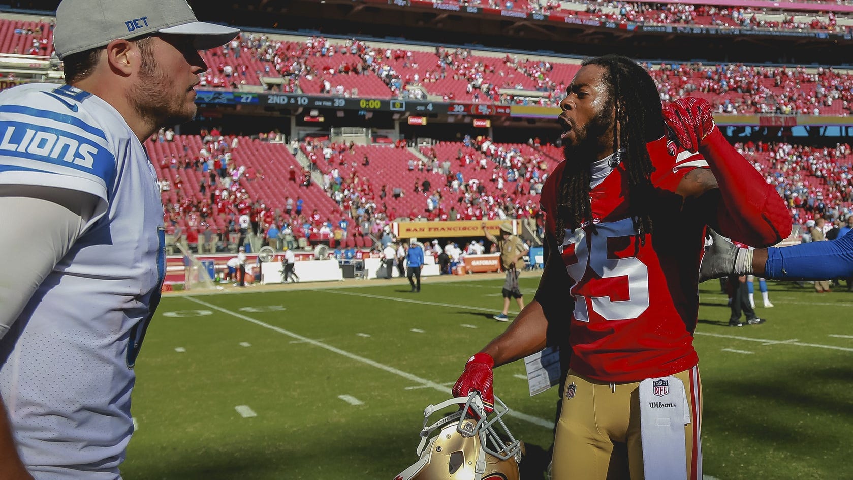 Richard Sherman rejects Matt Stafford's Hall of Fame case: 'Never considered the best'