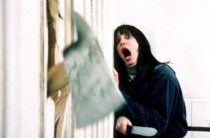Shelly Duvall in the film "The Shining."