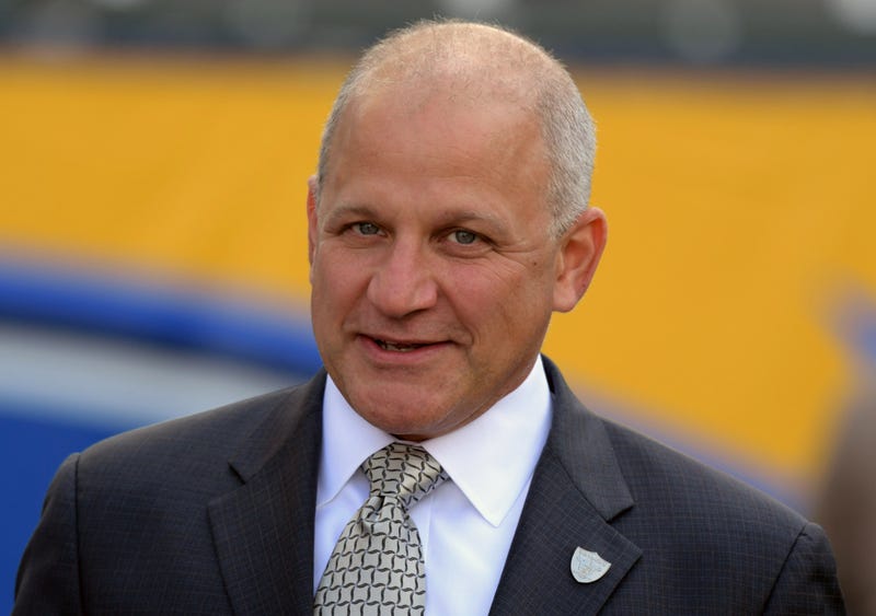 Former Oakland Raiders president Marc Badain attends a game against the Los Angeles Chargers at StubHub Center.