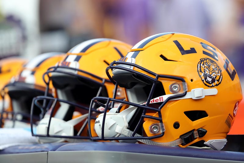 LSU football helmets