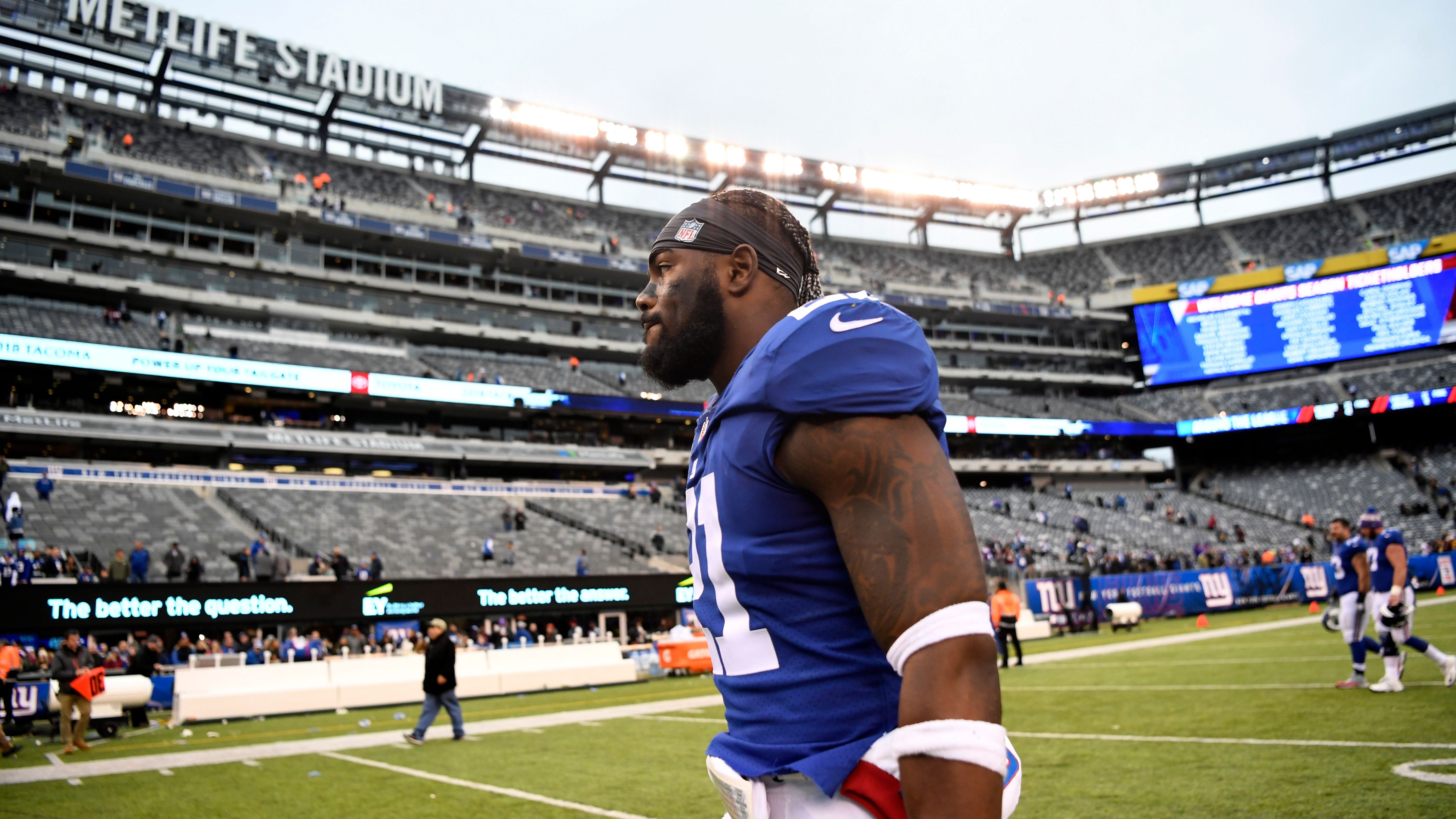 Safety Landon Collins visiting Giants Monday